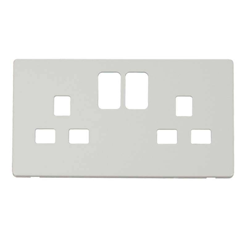 Frontplate, 2 Gang DP Switched Socket