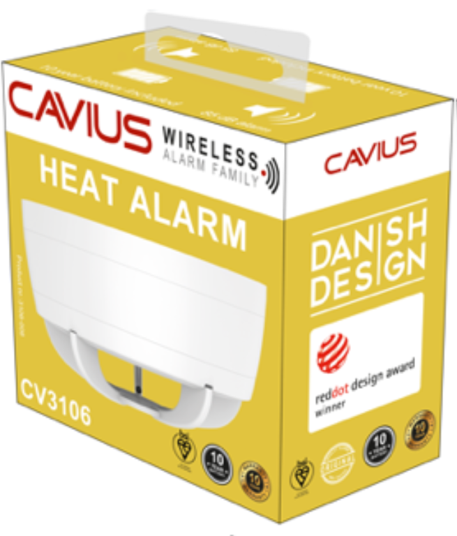 Heat Alarm, Battery Powered Built In RF