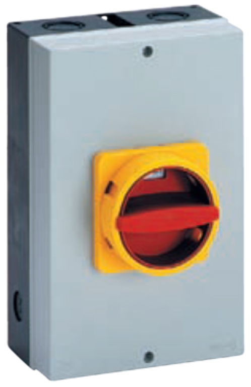 Switch Disconnector, 3 Pole Enclosed Insulated, IP66 c/w Red/Yellow Padlock Handle