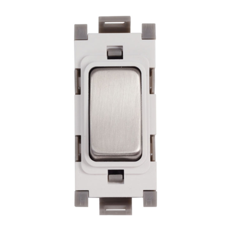 Grid Switch, 2 Way SP Module, c/w White Insert