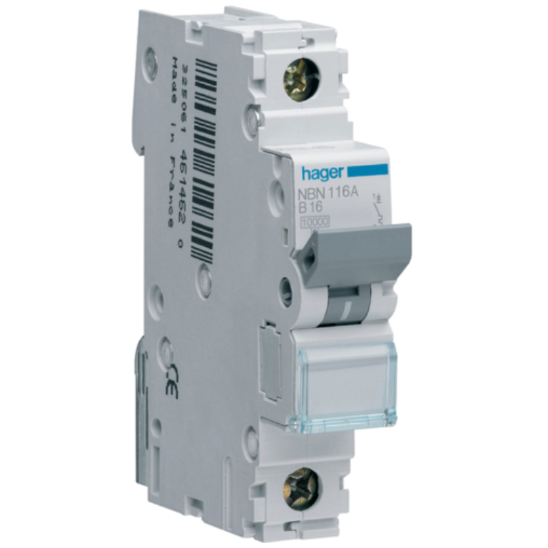 HAGER NBN116A MCB SP TYP