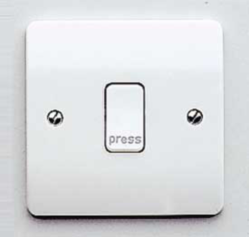 Plate Switch, 1 Gang SP Push Press