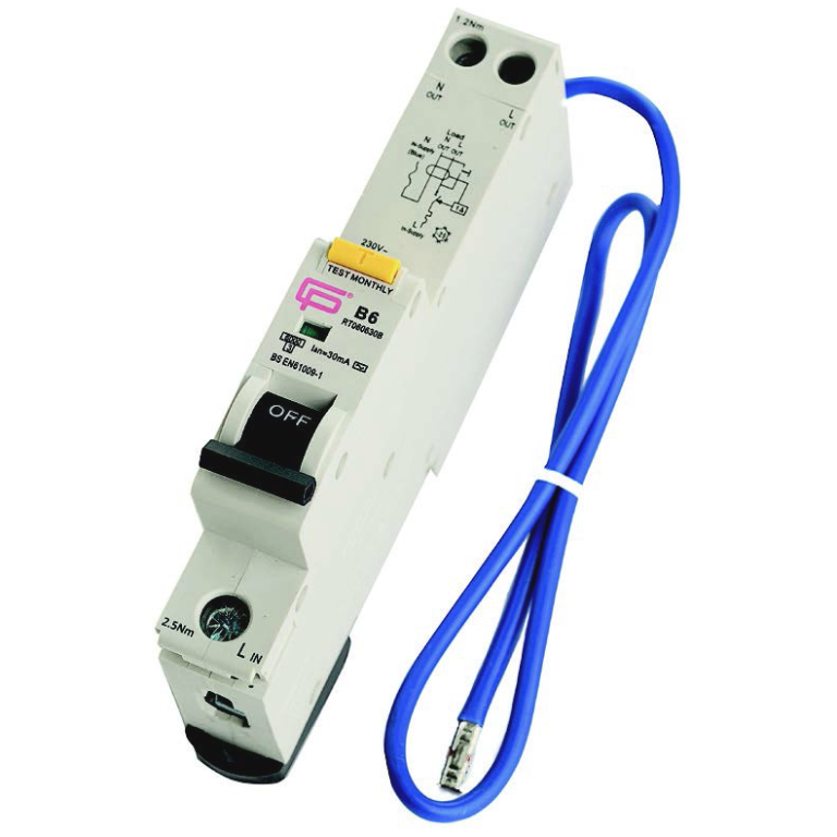 FUSEBOX RCBO SPN 10A 30MA 6KA-TYPE A
