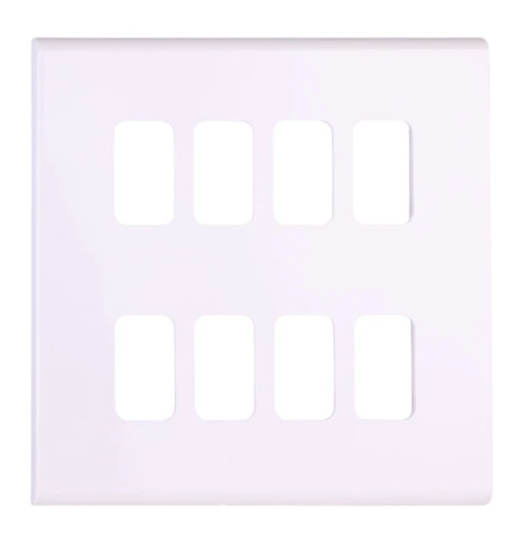 Grid Plate, 8 Gang