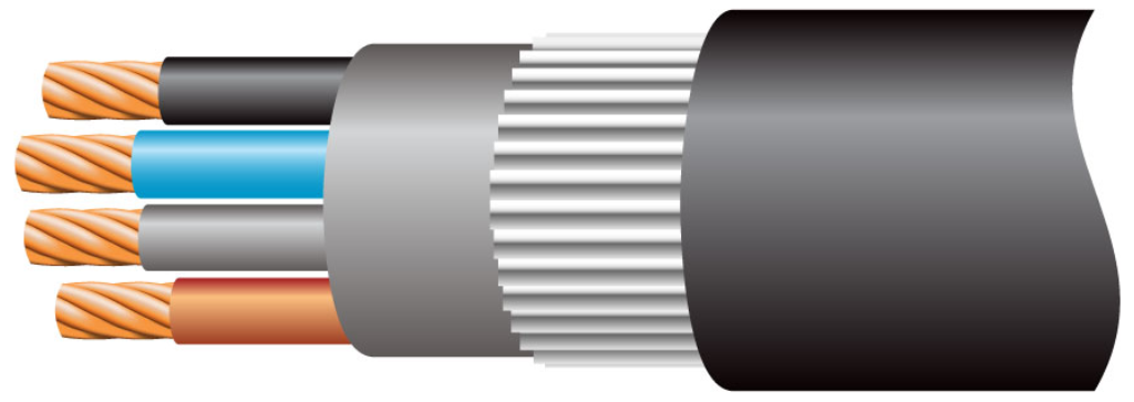 CABLE 4.0MM 4CORE LSF/SWA (1M)