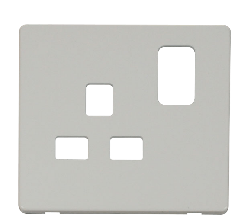 Frontplate, 1 Gang DP Switched Socket