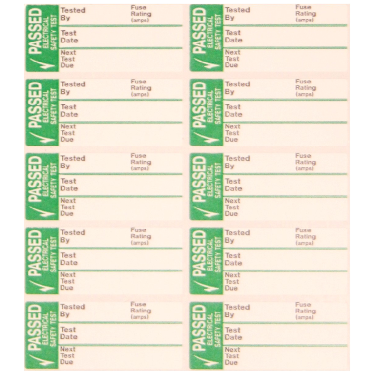 Label, Pass Test Labels Sml, S/A Write-On Vinyl Pack of 50