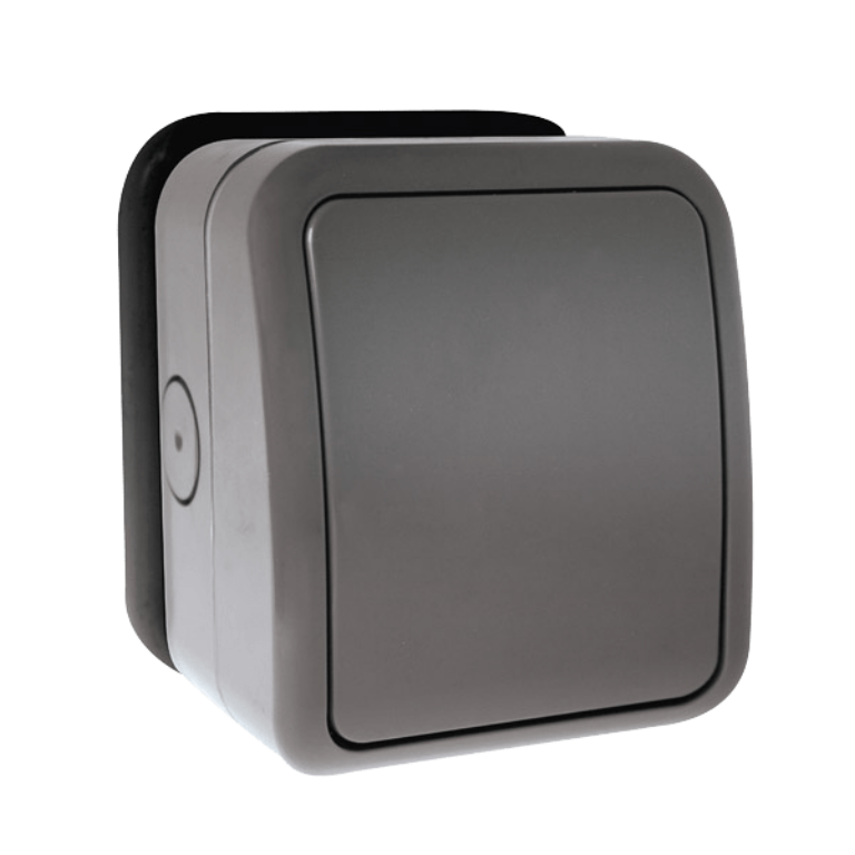 Switch, 1 Gang 2 Way Furnished Weatherproof, Outdoor Minigrid IP66
