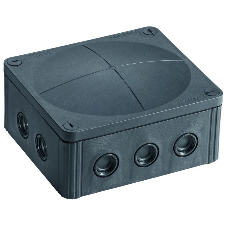 Wiska 10101460 Empty Junction Box Black