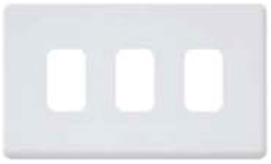 Frontplate, 3 Module Grid, c/w Black Trim
