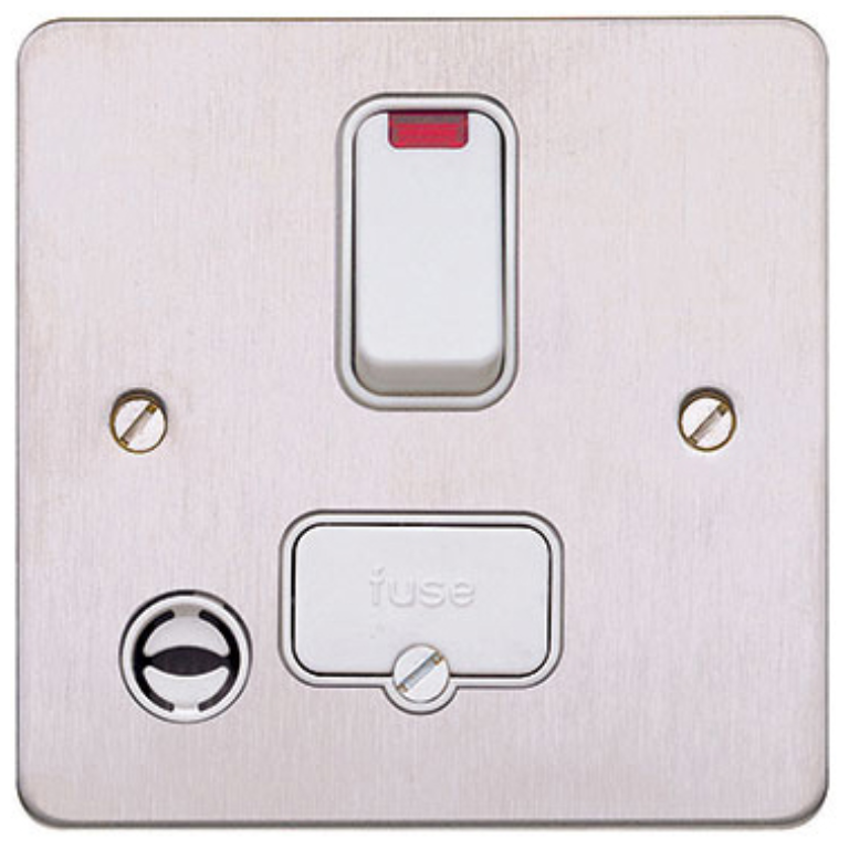 Connection Unit, Unswitched Fused, White Inserts