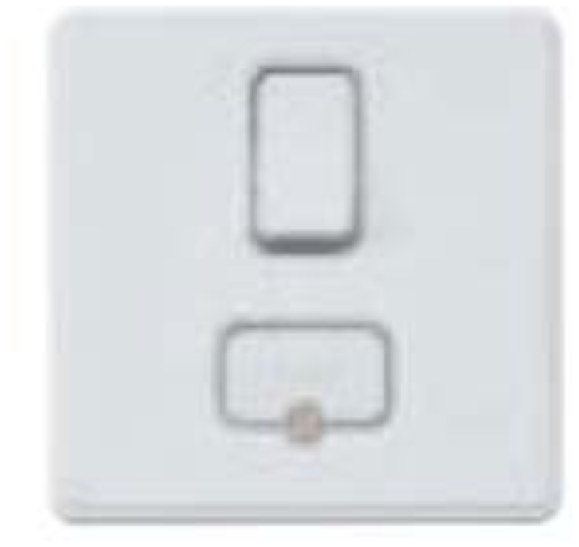 Frontplate, for 1 Gang 13A Connection