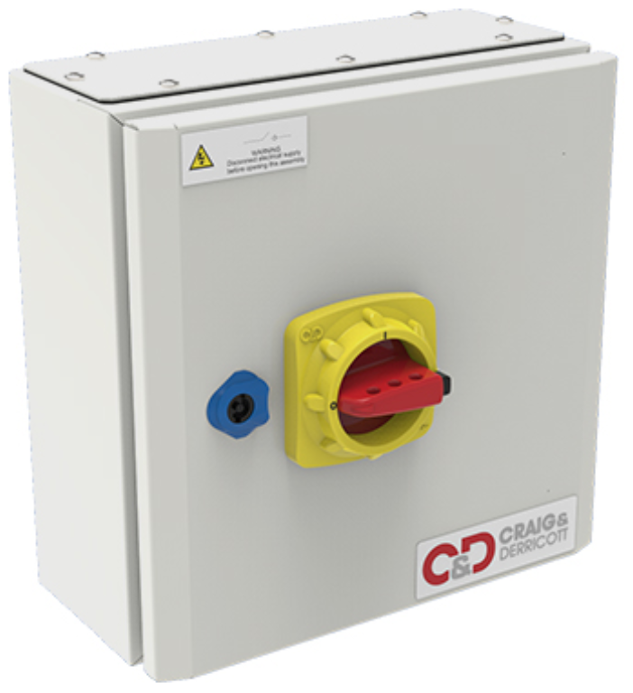 Isolator, 3 Pole & Switched Neutral, Hinged Lid IP65
