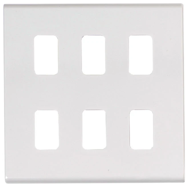 Grid Plate, 6 Gang