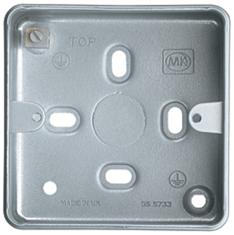 Box, 1 Gang Surface, c/w 6 x 20mm Knockouts
