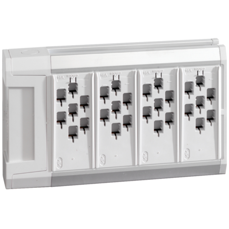 Marshalling Box, 4 Way 7P Single Supply, Wire In/Plug Out