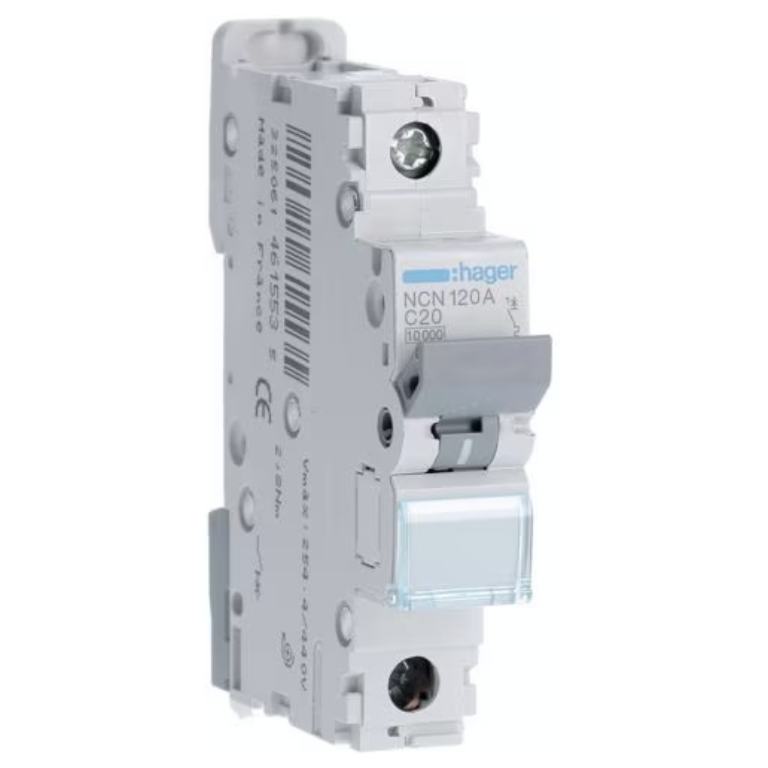 HAGER NCN120A 20A SP 10K