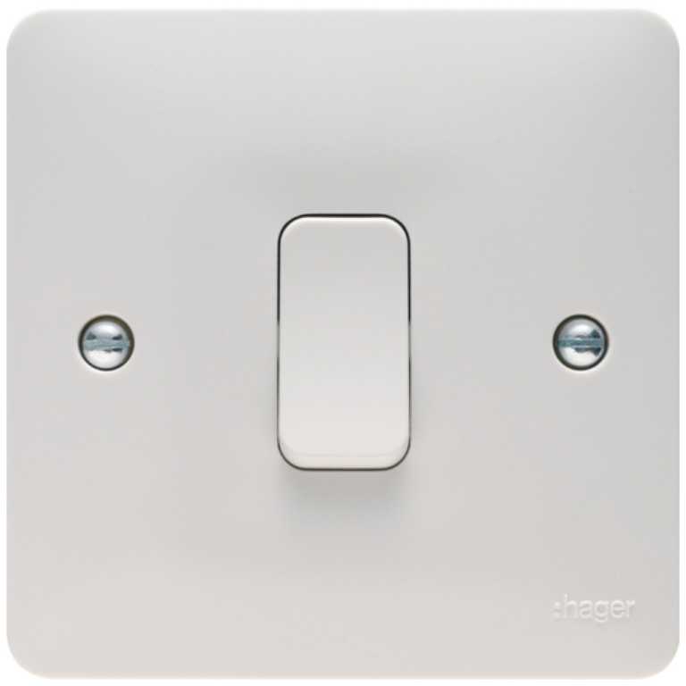 Plate Switch, 1 Gang 1 Way