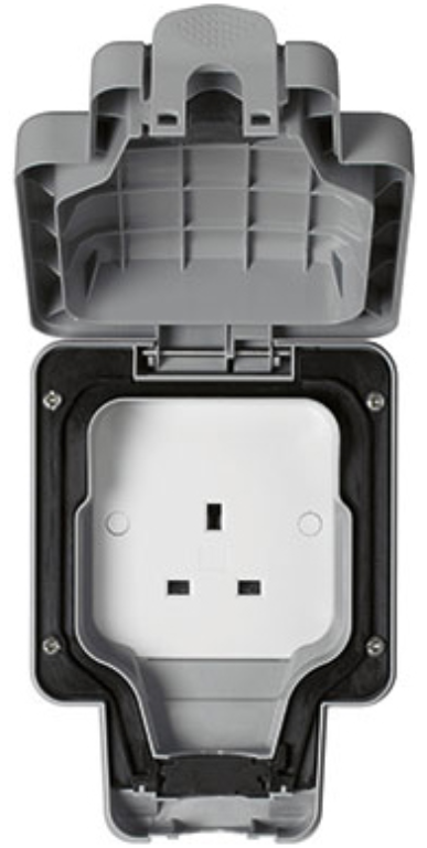 Socket, 1 Gang Unswitched IP66
