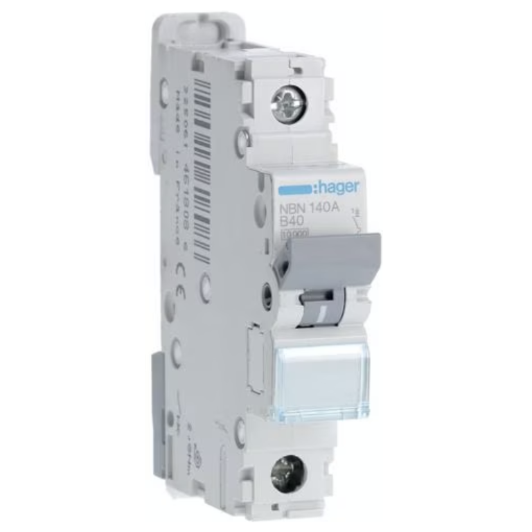 Hager NBN140A MCB SP Type B 40A 10kA