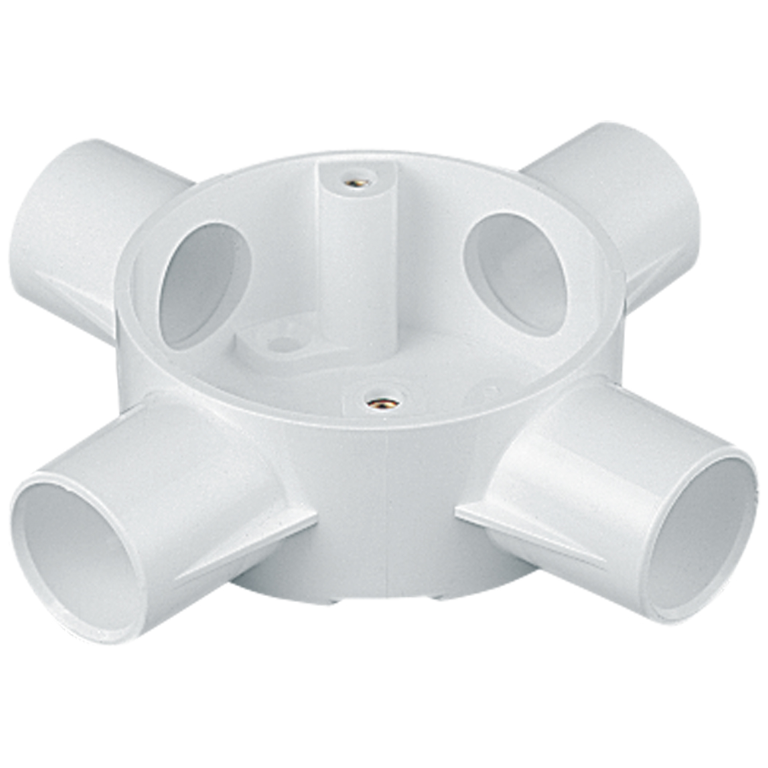 MT 3MRB6WH 4 Way Circular Box 25mm Whi